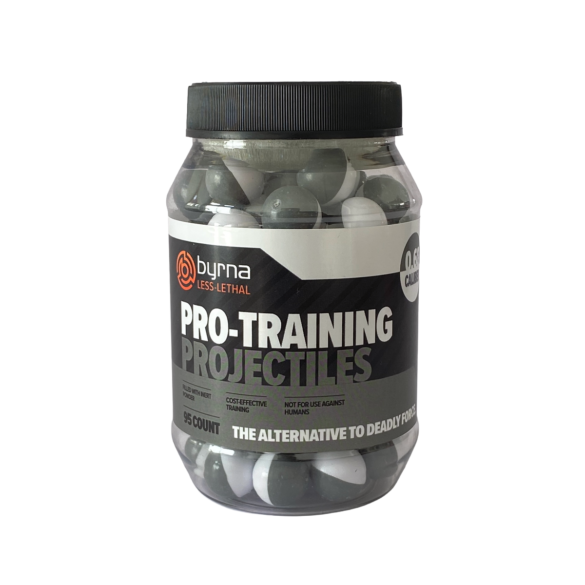 Proyectiles Byrna Pro Training Calibre .68 — Tarro x 95 unidades